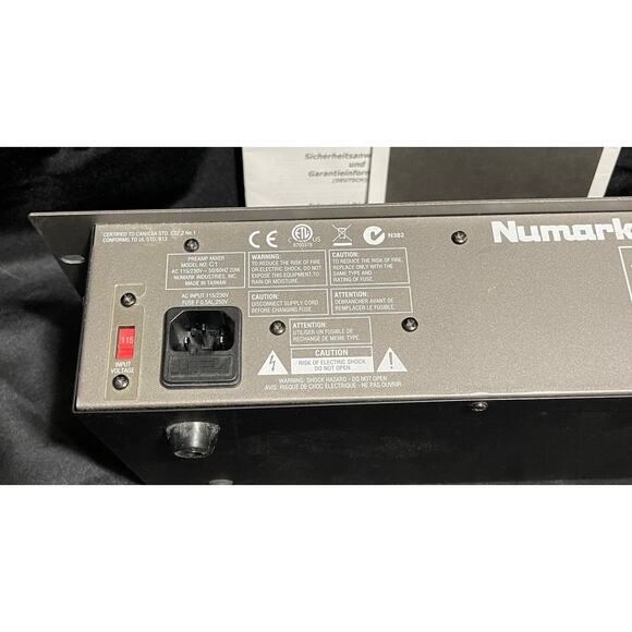 Numark C1 Professional 19" Mixer - AC 115/230V -- TESTED WORKS - Picture 5 of 6